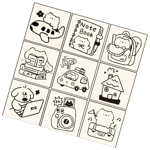 FGDTREE Kreative Holzstempel Mit 9pcs Cartoon Hund/Kätzchen Machen Selbst Scrapbooking Card Making Cartoon Tierthema FGDTREE Kreative Holzstempel Mit 9pcs Cartoon Hund/Kätzchen Machen Selbst Scrapbooking Card Making Cartoon Tierthema von FGDTREE