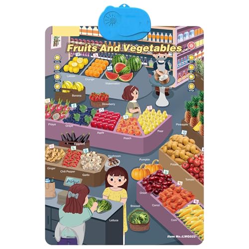Kinder Interaktive Bildungsmark Charts Spricht Wall Chart Spielzeug Für Kleinkind Early Learning Water Resistant and Safe Use von FGDTREE