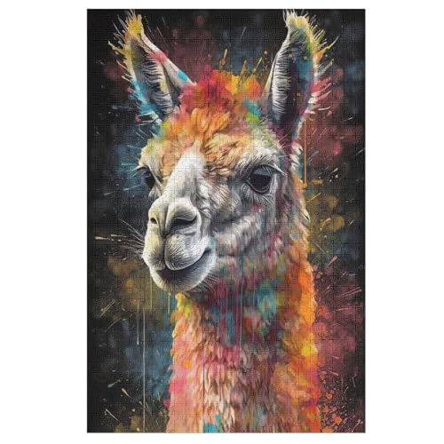 Alpaka Holzpuzzle 1000 Teile Klassische Puzzles Erwachsene Kinder Puzzle DIY Kit Holzspielzeug Einzigartiges Geschenk 78×53cm Alpaka Holzpuzzle 1000 Teile Klassische Puzzles Erwachsene Kinder Puzzle DIY Kit Holzspielzeug Einzigartiges Geschenk 78×53cm von FGHJHGG