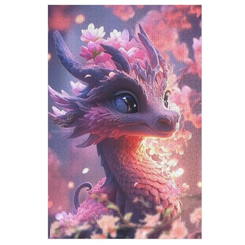Cute Drache -Puzzle, 1000 Teile,Holzpuzzle Für Erwachsene Kinder, Lustiges Spielzeug, Denkspiel, Bildungsspiel, 78×53cm Cute Drache -Puzzle, 1000 Teile,Holzpuzzle Für Erwachsene Kinder, Lustiges Spielzeug, Denkspiel, Bildungsspiel, 78×53cm von FGHJHGG