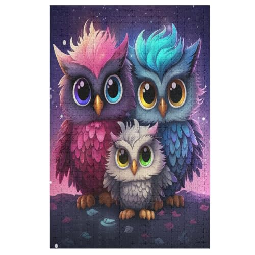 Cute Eule Puzzles 1000 Teile Erwachsener Kniffel Spaß Für Die Ganze Familie, Holzpuzzle Kinder Erwachsene, Impossible Puzzle Schwer 78×53cm Cute Eule Puzzles 1000 Teile Erwachsener Kniffel Spaß Für Die Ganze Familie, Holzpuzzle Kinder Erwachsene, Impossible Puzzle Schwer 78×53cm von FGHJHGG