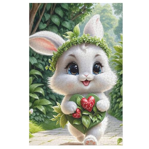 Cute Kaninchen Holzpuzzle - Puzzle Für Erwachsene, 1000-teilige Puzzles Für Teenager Und Kinder, Herausfordernde Spiele 78×53cm Cute Kaninchen Holzpuzzle - Puzzle Für Erwachsene, 1000-teilige Puzzles Für Teenager Und Kinder, Herausfordernde Spiele 78×53cm von FGHJHGG