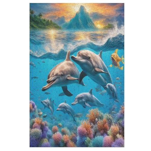 Delphin Puzzle 1000 Teile, Holzpuzzle Herausforderndes Geschicklichkeitsspiel Für Die Ganze Familie, Kinder Erwachsenenpuzzle Ab 12 Jahren 78×53cm Delphin Puzzle 1000 Teile, Holzpuzzle Herausforderndes Geschicklichkeitsspiel Für Die Ganze Familie, Kinder Erwachsenenpuzzle Ab 12 Jahren 78×53cm von FGHJHGG