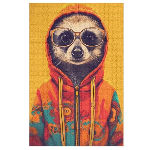Erdmännchen Holzpuzzle - Puzzle Für Erwachsene, 1000-teilige Puzzles Für Teenager Und Kinder, Herausfordernde Spiele 78×53cm von FGHJHGG