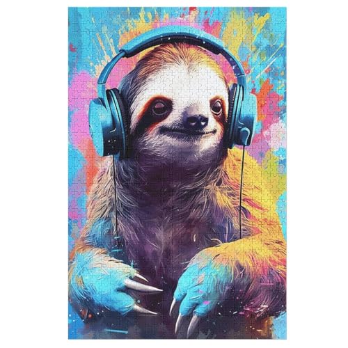 Faultiere Holzpuzzle 1000 Teile Klassische Puzzles Erwachsene Kinder Puzzle DIY Kit Holzspielzeug Einzigartiges Geschenk 78×53cm Faultiere Holzpuzzle 1000 Teile Klassische Puzzles Erwachsene Kinder Puzzle DIY Kit Holzspielzeug Einzigartiges Geschenk 78×53cm von FGHJHGG