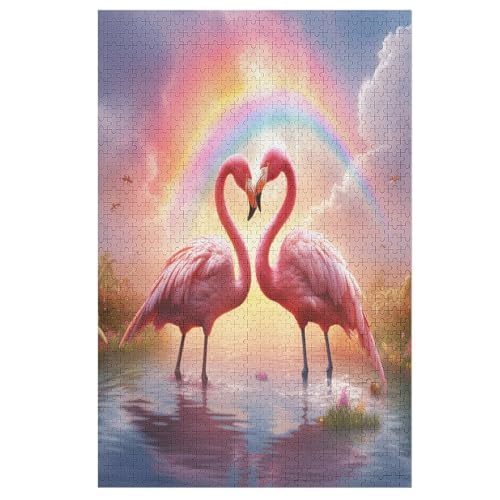 Flamingo Holzpuzzle 1000 Teile Klassische Puzzles Erwachsene Kinder Puzzle DIY Kit Holzspielzeug Einzigartiges Geschenk 78×53cm Flamingo Holzpuzzle 1000 Teile Klassische Puzzles Erwachsene Kinder Puzzle DIY Kit Holzspielzeug Einzigartiges Geschenk 78×53cm von FGHJHGG