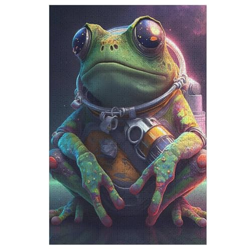 Frosch Holzpuzzle 1000 Teile Klassische Puzzles Erwachsene Kinder Puzzle DIY Kit Holzspielzeug Einzigartiges Geschenk 78×53cm Frosch Holzpuzzle 1000 Teile Klassische Puzzles Erwachsene Kinder Puzzle DIY Kit Holzspielzeug Einzigartiges Geschenk 78×53cm von FGHJHGG