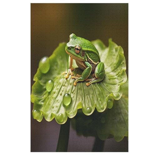 Frosch Holzpuzzle 1000 Teile Klassische Puzzles Erwachsene Kinder Puzzle DIY Kit Holzspielzeug Einzigartiges Geschenk 78×53cm Frosch Holzpuzzle 1000 Teile Klassische Puzzles Erwachsene Kinder Puzzle DIY Kit Holzspielzeug Einzigartiges Geschenk 78×53cm von FGHJHGG