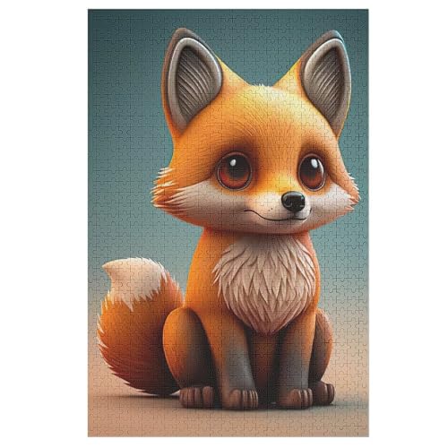 Fuchs Holzpuzzle 1000 Teile Klassische Puzzles Erwachsene Kinder Puzzle DIY Kit Holzspielzeug Einzigartiges Geschenk 78×53cm von FGHJHGG