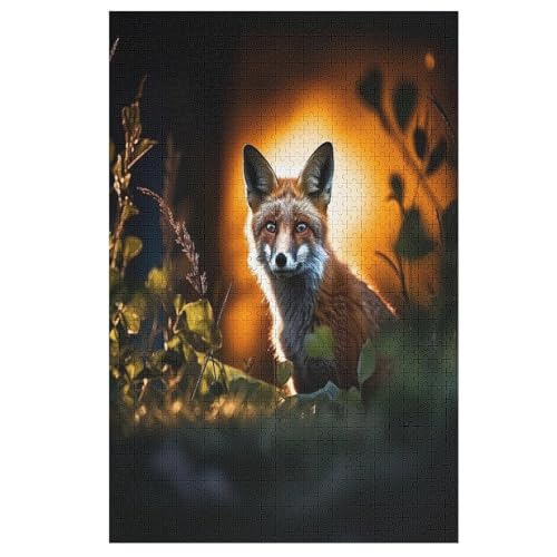 Fuchs Holzpuzzle 1000 Teile Klassische Puzzles Erwachsene Kinder Puzzle DIY Kit Holzspielzeug Einzigartiges Geschenk 78×53cm Fuchs Holzpuzzle 1000 Teile Klassische Puzzles Erwachsene Kinder Puzzle DIY Kit Holzspielzeug Einzigartiges Geschenk 78×53cm von FGHJHGG