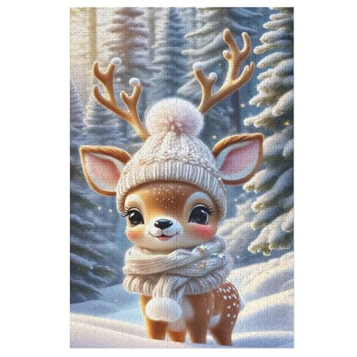 Hirsch Holzpuzzle 1000 Teile Klassische Puzzles Erwachsene Kinder Puzzle DIY Kit Holzspielzeug Einzigartiges Geschenk 78×53cm Hirsch Holzpuzzle 1000 Teile Klassische Puzzles Erwachsene Kinder Puzzle DIY Kit Holzspielzeug Einzigartiges Geschenk 78×53cm von FGHJHGG