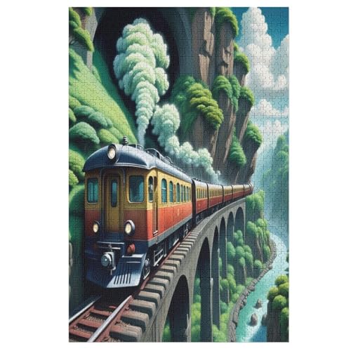 Holzpuzzle Dampfzug Puzzle 1000 Teile Erwachsene Klassische Pädagogisches Spielzeug Kinder Lernspiel Herausforderndes Puzzles 78×53cm Holzpuzzle Dampfzug Puzzle 1000 Teile Erwachsene Klassische Pädagogisches Spielzeug Kinder Lernspiel Herausforderndes Puzzles 78×53cm von FGHJHGG