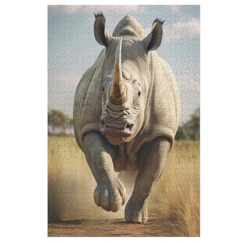 Holzpuzzle Rhinozeros Puzzle 1000 Teile Erwachsene Klassische Pädagogisches Spielzeug Kinder Lernspiel Herausforderndes Puzzles 78×53cm Holzpuzzle Rhinozeros Puzzle 1000 Teile Erwachsene Klassische Pädagogisches Spielzeug Kinder Lernspiel Herausforderndes Puzzles 78×53cm von FGHJHGG