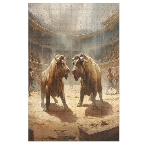 Holzpuzzles 1000 Teile Bullekampf -Puzzle Für Jungen Und Mädchen, Schwierigkeitsgrad, Lernspiele, Familienspielzeug 78×53cm Holzpuzzles 1000 Teile Bullekampf -Puzzle Für Jungen Und Mädchen, Schwierigkeitsgrad, Lernspiele, Familienspielzeug 78×53cm von FGHJHGG