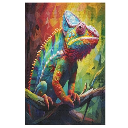 Holzpuzzles 1000 Teile Chamäleon -Puzzle Für Jungen Und Mädchen, Schwierigkeitsgrad, Lernspiele, Familienspielzeug 78×53cm Holzpuzzles 1000 Teile Chamäleon -Puzzle Für Jungen Und Mädchen, Schwierigkeitsgrad, Lernspiele, Familienspielzeug 78×53cm von FGHJHGG