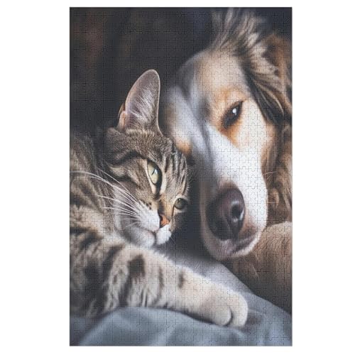 Holzpuzzles 1000 Teile Cute Hund -Puzzle Für Jungen Und Mädchen, Schwierigkeitsgrad, Lernspiele, Familienspielzeug 78×53cm Holzpuzzles 1000 Teile Cute Hund -Puzzle Für Jungen Und Mädchen, Schwierigkeitsgrad, Lernspiele, Familienspielzeug 78×53cm von FGHJHGG