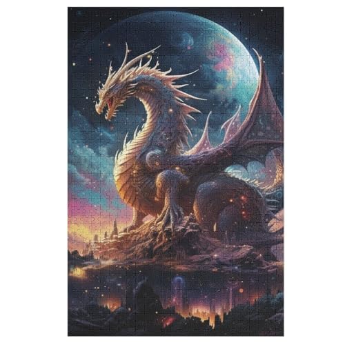 Holzpuzzles 1000 Teile Drache -Puzzle Für Jungen Und Mädchen, Schwierigkeitsgrad, Lernspiele, Familienspielzeug 78×53cm Holzpuzzles 1000 Teile Drache -Puzzle Für Jungen Und Mädchen, Schwierigkeitsgrad, Lernspiele, Familienspielzeug 78×53cm von FGHJHGG