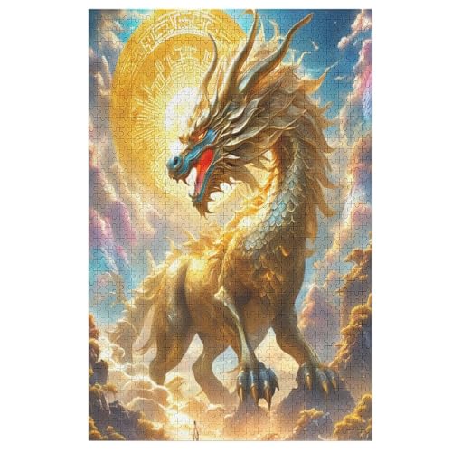 Holzpuzzles 1000 Teile Drache -Puzzle Für Jungen Und Mädchen, Schwierigkeitsgrad, Lernspiele, Familienspielzeug 78×53cm Holzpuzzles 1000 Teile Drache -Puzzle Für Jungen Und Mädchen, Schwierigkeitsgrad, Lernspiele, Familienspielzeug 78×53cm von FGHJHGG
