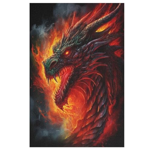 Holzpuzzles 1000 Teile Drache -Puzzle Für Jungen Und Mädchen, Schwierigkeitsgrad, Lernspiele, Familienspielzeug 78×53cm Holzpuzzles 1000 Teile Drache -Puzzle Für Jungen Und Mädchen, Schwierigkeitsgrad, Lernspiele, Familienspielzeug 78×53cm von FGHJHGG