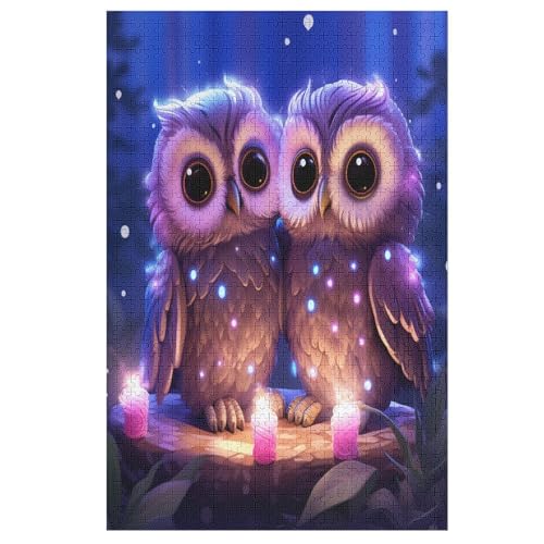 Holzpuzzles 1000 Teile Eule -Puzzle Für Jungen Und Mädchen, Schwierigkeitsgrad, Lernspiele, Familienspielzeug 78×53cm Holzpuzzles 1000 Teile Eule -Puzzle Für Jungen Und Mädchen, Schwierigkeitsgrad, Lernspiele, Familienspielzeug 78×53cm von FGHJHGG