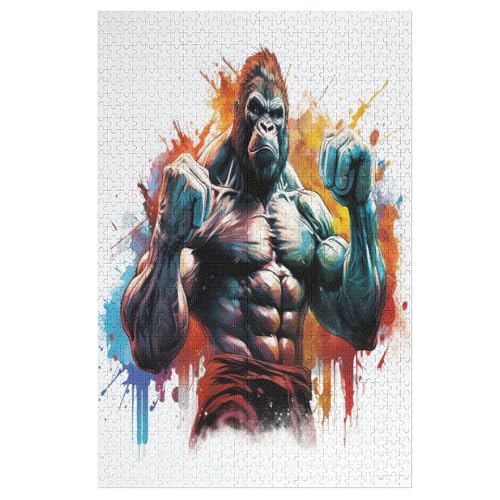 Holzpuzzles 1000 Teile Gorilla -Puzzle Für Jungen Und Mädchen, Schwierigkeitsgrad, Lernspiele, Familienspielzeug 78×53cm Holzpuzzles 1000 Teile Gorilla -Puzzle Für Jungen Und Mädchen, Schwierigkeitsgrad, Lernspiele, Familienspielzeug 78×53cm von FGHJHGG