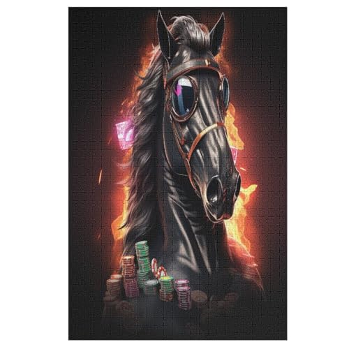 Holzpuzzles 1000 Teile Horse -Puzzle Für Jungen Und Mädchen, Schwierigkeitsgrad, Lernspiele, Familienspielzeug 78×53cm Holzpuzzles 1000 Teile Horse -Puzzle Für Jungen Und Mädchen, Schwierigkeitsgrad, Lernspiele, Familienspielzeug 78×53cm von FGHJHGG