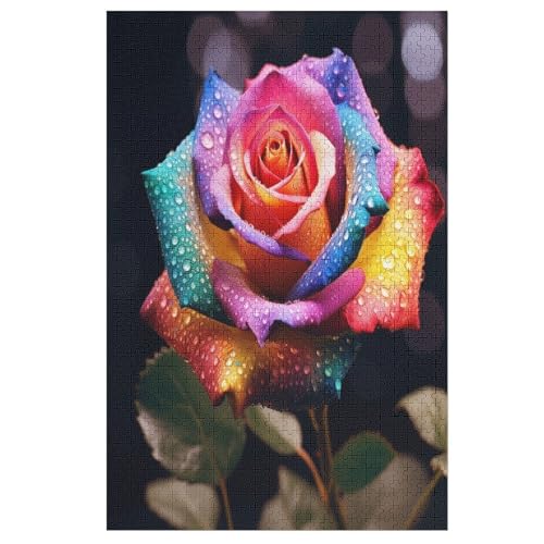 Holzpuzzles 1000 Teile Rose -Puzzle Für Jungen Und Mädchen, Schwierigkeitsgrad, Lernspiele, Familienspielzeug 78×53cm Holzpuzzles 1000 Teile Rose -Puzzle Für Jungen Und Mädchen, Schwierigkeitsgrad, Lernspiele, Familienspielzeug 78×53cm von FGHJHGG