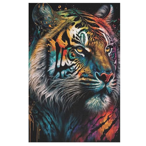 Holzpuzzles 1000 Teile Tiger -Puzzle Für Jungen Und Mädchen, Schwierigkeitsgrad, Lernspiele, Familienspielzeug 78×53cm Holzpuzzles 1000 Teile Tiger -Puzzle Für Jungen Und Mädchen, Schwierigkeitsgrad, Lernspiele, Familienspielzeug 78×53cm von FGHJHGG