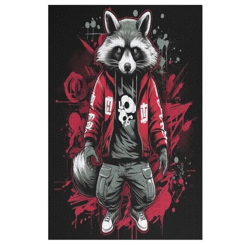 Holzpuzzles 1000 Teile Waschbär -Puzzle Für Jungen Und Mädchen, Schwierigkeitsgrad, Lernspiele, Familienspielzeug 78×53cm Holzpuzzles 1000 Teile Waschbär -Puzzle Für Jungen Und Mädchen, Schwierigkeitsgrad, Lernspiele, Familienspielzeug 78×53cm von FGHJHGG