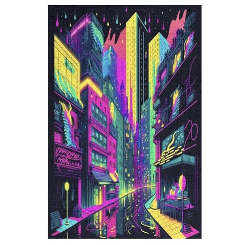 Holzpuzzles 1000 Teile Zeitraffer -Puzzle Für Jungen Und Mädchen, Schwierigkeitsgrad, Lernspiele, Familienspielzeug 78×53cm von FGHJHGG