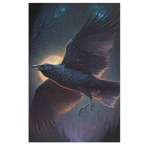 Krähe Holzpuzzle 1000 Teile Klassische Puzzles Erwachsene Kinder Puzzle DIY Kit Holzspielzeug Einzigartiges Geschenk 78×53cm Krähe Holzpuzzle 1000 Teile Klassische Puzzles Erwachsene Kinder Puzzle DIY Kit Holzspielzeug Einzigartiges Geschenk 78×53cm von FGHJHGG