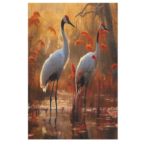 Kran Holzpuzzle 1000 Teile Klassische Puzzles Erwachsene Kinder Puzzle DIY Kit Holzspielzeug Einzigartiges Geschenk 78×53cm von FGHJHGG