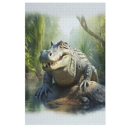 Krokodil 1000 Teile Premium-Puzzles Für Erwachsene Kinder- Holzpuzzles Spaß Und Lernspiele - Perfekte Puzzle-Geschenke 78×53cm Krokodil 1000 Teile Premium-Puzzles Für Erwachsene Kinder- Holzpuzzles Spaß Und Lernspiele - Perfekte Puzzle-Geschenke 78×53cm von FGHJHGG