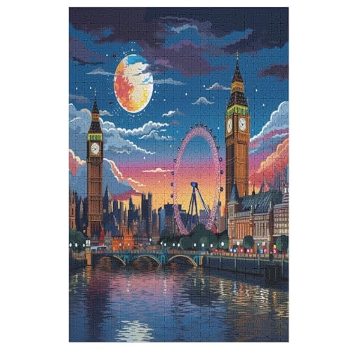 Londoner Stadtbild Puzzles 1000 Teile Erwachsener Kniffel Spaß Für Die Ganze Familie, Holzpuzzle Kinder Erwachsene, Impossible Puzzle Schwer 78×53cm Londoner Stadtbild Puzzles 1000 Teile Erwachsener Kniffel Spaß Für Die Ganze Familie, Holzpuzzle Kinder Erwachsene, Impossible Puzzle Schwer 78×53cm von FGHJHGG