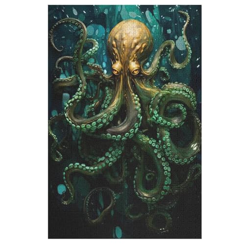 Oktopus Puzzle 1000 Teile, Holzpuzzle Herausforderndes Geschicklichkeitsspiel Für Die Ganze Familie, Kinder Erwachsenenpuzzle Ab 12 Jahren 78×53cm Oktopus Puzzle 1000 Teile, Holzpuzzle Herausforderndes Geschicklichkeitsspiel Für Die Ganze Familie, Kinder Erwachsenenpuzzle Ab 12 Jahren 78×53cm von FGHJHGG