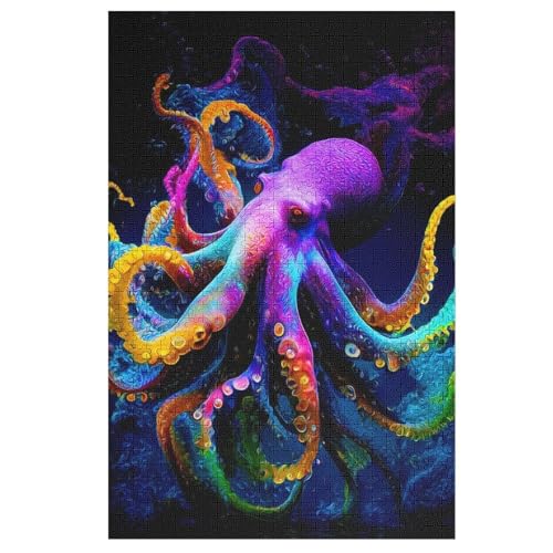 Oktopus Puzzle Für Erwachsene 1000 Teile Premium Recyceltes Brett Zum Lernen, Lernspielzeug, Familienspiele Kinder Holzpuzzle 78×53cm Oktopus Puzzle Für Erwachsene 1000 Teile Premium Recyceltes Brett Zum Lernen, Lernspielzeug, Familienspiele Kinder Holzpuzzle 78×53cm von FGHJHGG