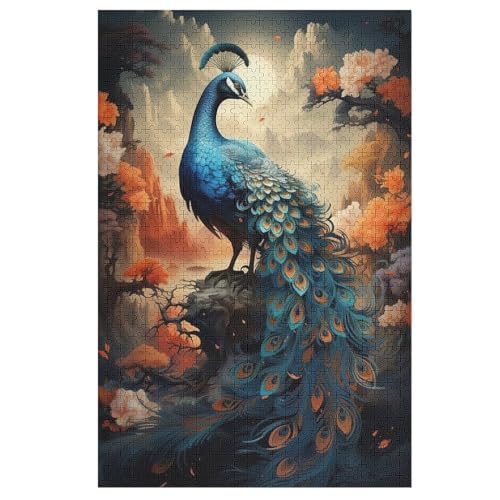 Pfau 1000 Teile Premium-Puzzles Für Erwachsene Kinder- Holzpuzzles Spaß Und Lernspiele - Perfekte Puzzle-Geschenke 78×53cm Pfau 1000 Teile Premium-Puzzles Für Erwachsene Kinder- Holzpuzzles Spaß Und Lernspiele - Perfekte Puzzle-Geschenke 78×53cm von FGHJHGG