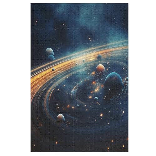 Planet Puzzle 1000 Teile, Holzpuzzle Herausforderndes Geschicklichkeitsspiel Für Die Ganze Familie, Kinder Erwachsenenpuzzle Ab 12 Jahren 78×53cm Planet Puzzle 1000 Teile, Holzpuzzle Herausforderndes Geschicklichkeitsspiel Für Die Ganze Familie, Kinder Erwachsenenpuzzle Ab 12 Jahren 78×53cm von FGHJHGG
