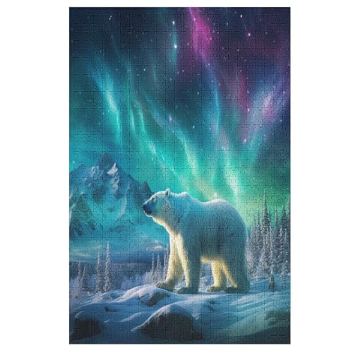 Polar Bär Holzpuzzle 1000 Teile Klassische Puzzles Erwachsene Kinder Puzzle DIY Kit Holzspielzeug Einzigartiges Geschenk 78×53cm Polar Bär Holzpuzzle 1000 Teile Klassische Puzzles Erwachsene Kinder Puzzle DIY Kit Holzspielzeug Einzigartiges Geschenk 78×53cm von FGHJHGG