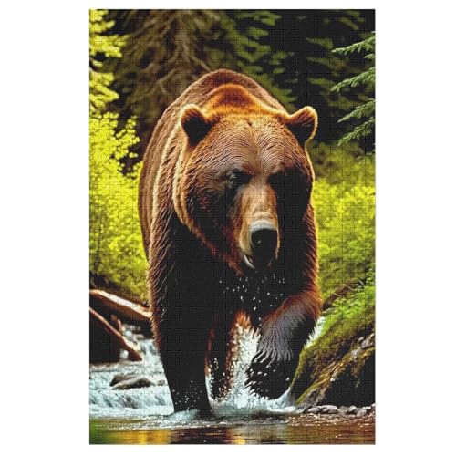 Puzzle Bär, 1000 Puzzleteile Für Kinder, Holzpuzzles, Geeignet Für Erwachsene Lernspiel, 78×53cm von FGHJHGG