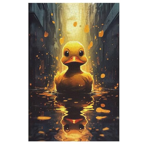 Puzzle Ente, 1000 Puzzleteile Für Kinder, Holzpuzzles, Geeignet Für Erwachsene Lernspiel, 78×53cm von FGHJHGG