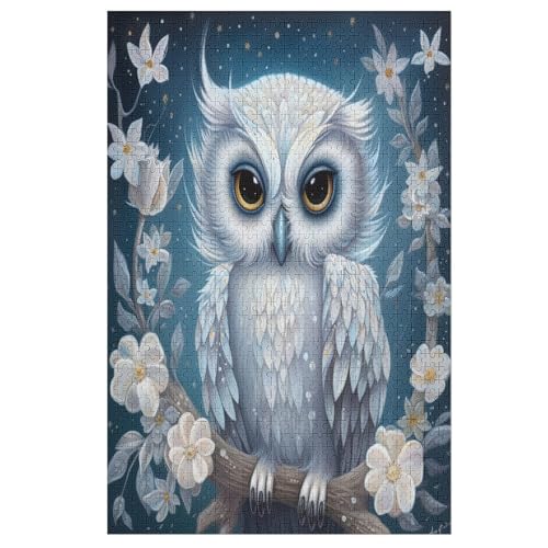Puzzle Eule, 1000 Puzzleteile Für Kinder, Holzpuzzles, Geeignet Für Erwachsene Lernspiel, 78×53cm von FGHJHGG