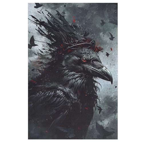 Puzzle Krähe, 1000 Puzzleteile Für Kinder, Holzpuzzles, Geeignet Für Erwachsene Lernspiel, 78×53cm Puzzle Krähe, 1000 Puzzleteile Für Kinder, Holzpuzzles, Geeignet Für Erwachsene Lernspiel, 78×53cm von FGHJHGG
