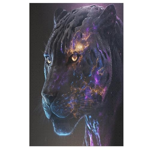 Puzzle Leopard, 1000 Puzzleteile Für Kinder, Holzpuzzles, Geeignet Für Erwachsene Lernspiel, 78×53cm von FGHJHGG