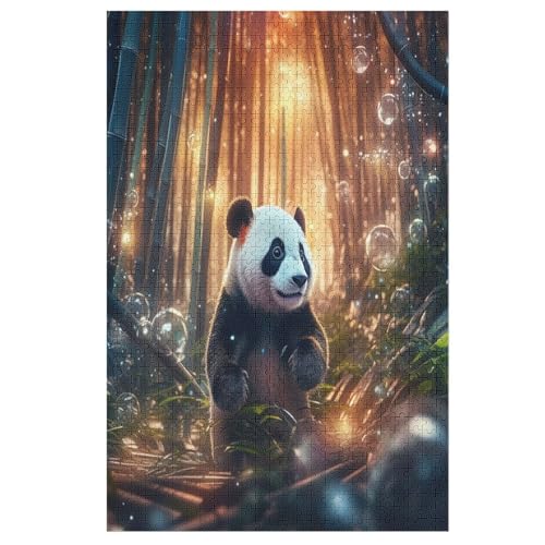 Puzzle Panda, 1000 Puzzleteile Für Kinder, Holzpuzzles, Geeignet Für Erwachsene Lernspiel, 78×53cm von FGHJHGG
