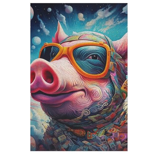 Puzzle Schwein, 1000 Puzzleteile Für Kinder, Holzpuzzles, Geeignet Für Erwachsene Lernspiel, 78×53cm Puzzle Schwein, 1000 Puzzleteile Für Kinder, Holzpuzzles, Geeignet Für Erwachsene Lernspiel, 78×53cm von FGHJHGG