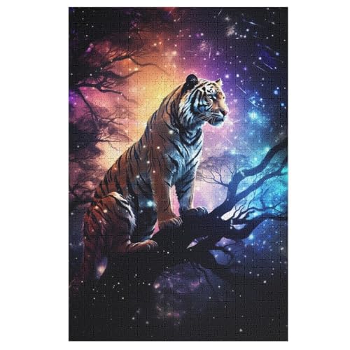 Puzzle Tiger, 1000 Puzzleteile Für Kinder, Holzpuzzles, Geeignet Für Erwachsene Lernspiel, 78×53cm von FGHJHGG