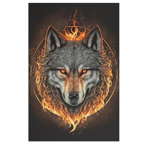 Puzzle Wolf, 1000 Puzzleteile Für Kinder, Holzpuzzles, Geeignet Für Erwachsene Lernspiel, 78×53cm Puzzle Wolf, 1000 Puzzleteile Für Kinder, Holzpuzzles, Geeignet Für Erwachsene Lernspiel, 78×53cm von FGHJHGG