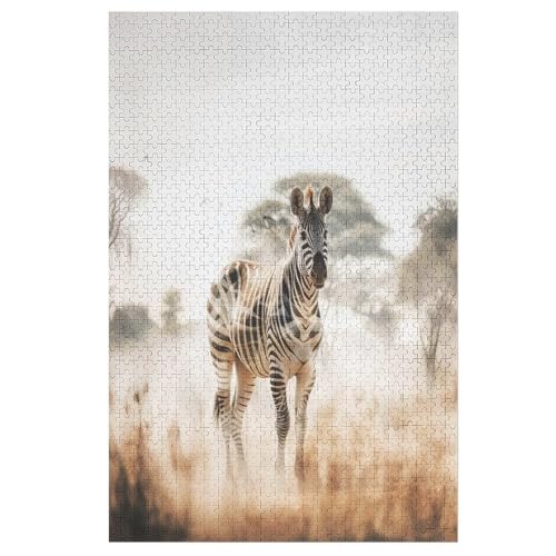 Puzzle Zebra, 1000 Puzzleteile Für Kinder, Holzpuzzles, Geeignet Für Erwachsene Lernspiel, 78×53cm von FGHJHGG