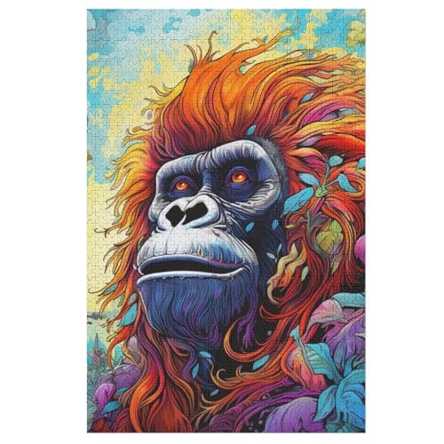 Puzzles AFFE, 1000 Teile, Puzzle Aus Holz Für Erwachsene Und Kinder Ab 12 Jahren, Lernspielzeug 78×53cm Puzzles AFFE, 1000 Teile, Puzzle Aus Holz Für Erwachsene Und Kinder Ab 12 Jahren, Lernspielzeug 78×53cm von FGHJHGG